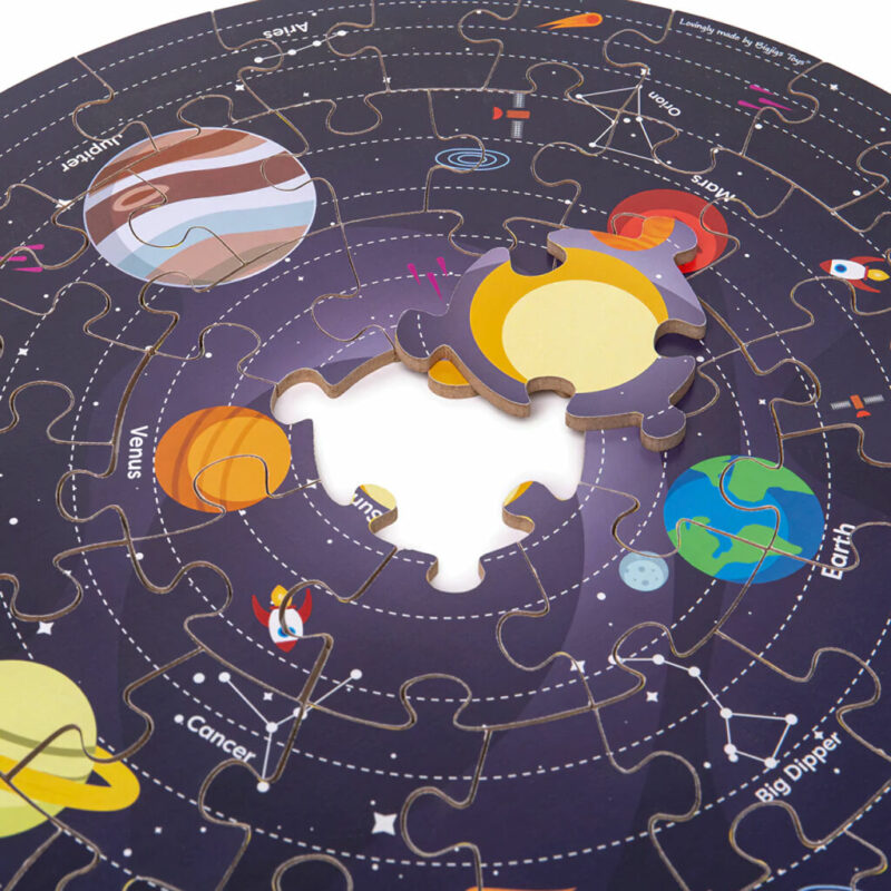 Okrúhle podlahové puzzle Slnečná sústava 50 dielikov - Image 3