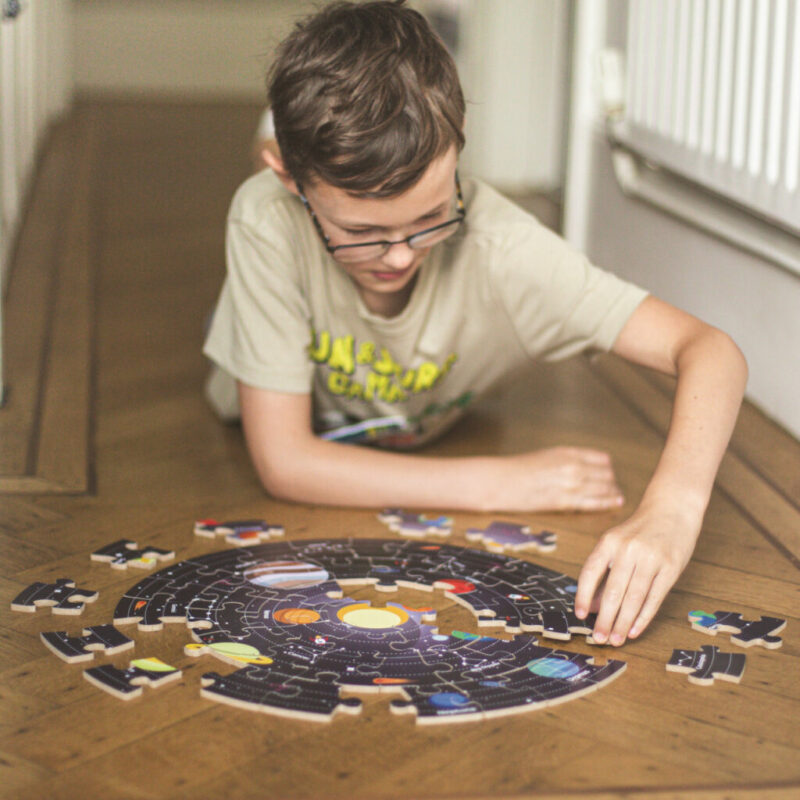 Okrúhle podlahové puzzle Slnečná sústava 50 dielikov - Image 4