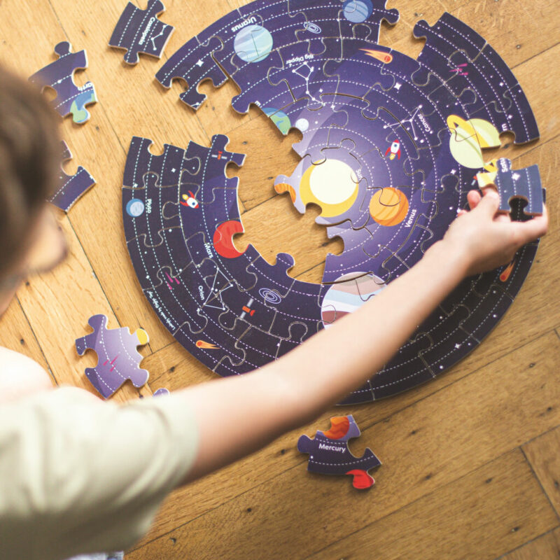 Okrúhle podlahové puzzle Slnečná sústava 50 dielikov - Image 5