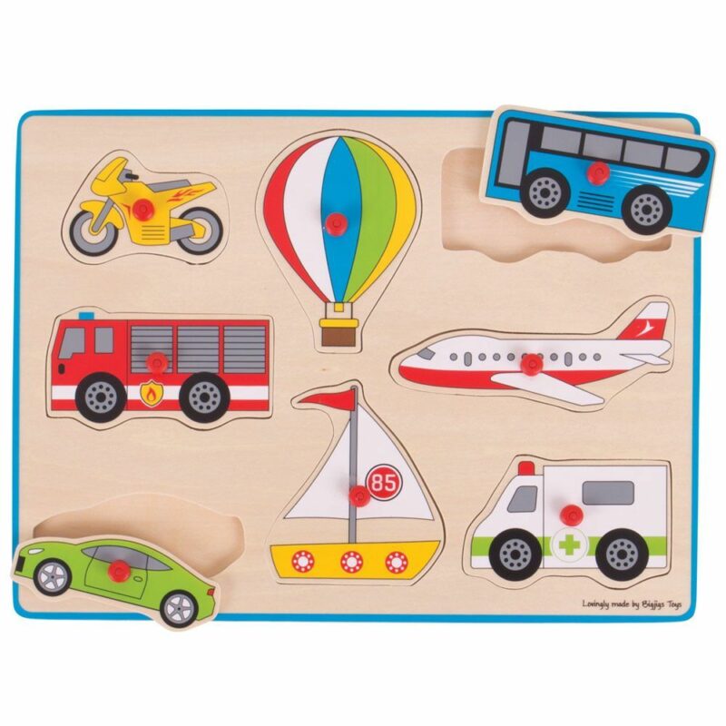 Vkladacie puzzle dopravné prostriedky